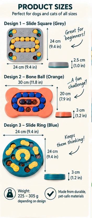 Dog Puzzle Toys Slow Feeder Interactive Brain Increase Puppy IQ Food Dispenser NonSlip Slowly Eating Bowl Pet Cats Dogs Training